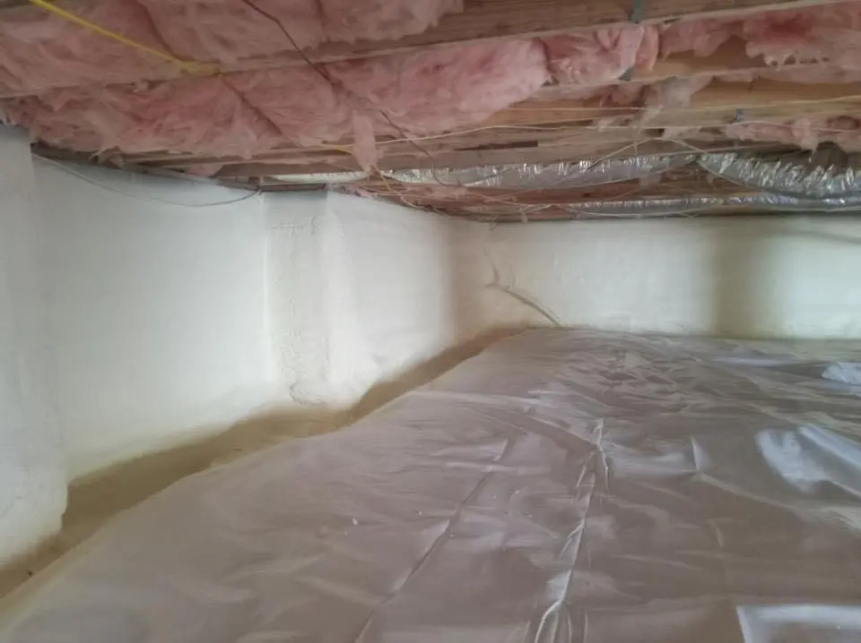 Crawl space encapsulation with closed-cell spray foam for Roof Maintenance in Utica